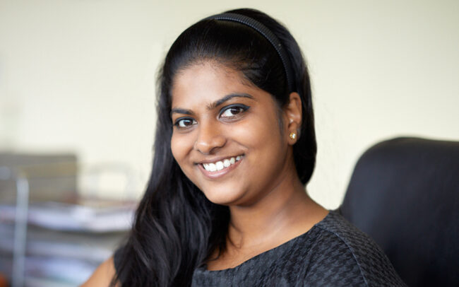 Woman in office