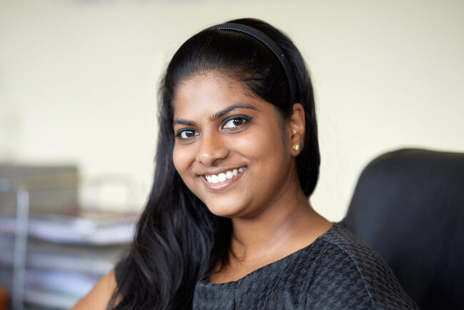 Woman in office